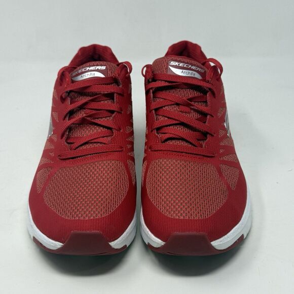 Skechers Arch Fit Vivid Memory Sneakers Womens 9.5 Red Mesh Walking Shoes - Picture 5 of 16